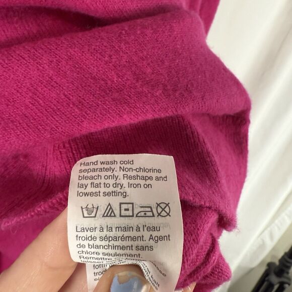 J. Crew Sweater Women's Large Pink Merino Wool Blend Long Sleeve Pullover - Picture 10 of 16